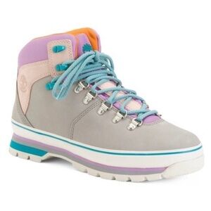 Timberland Women's Euro Hiker Waterproof Gray, Purple & Teal Boots
